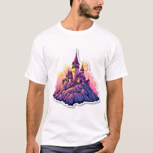 Burg auf Berggipfel T-Shirt