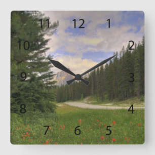 Burg Banff Quadratische Wanduhr