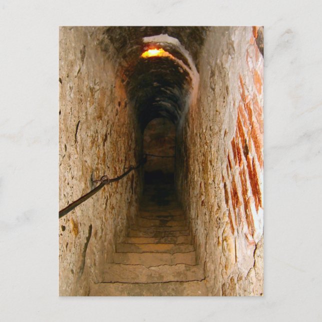 Burg Bran, Siebenbürgen, Treppe Postkarte (Vorderseite)