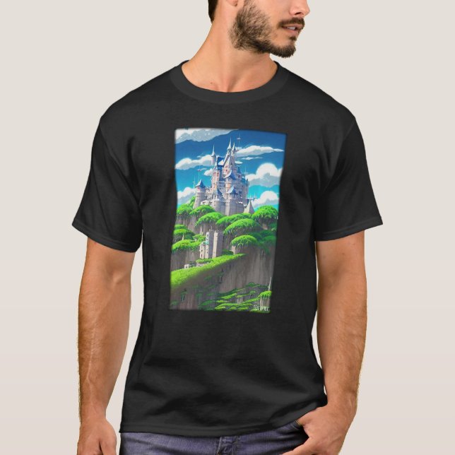 Burg Burg Burg Architektur Landschaft Burg T-Shirt (Vorderseite)