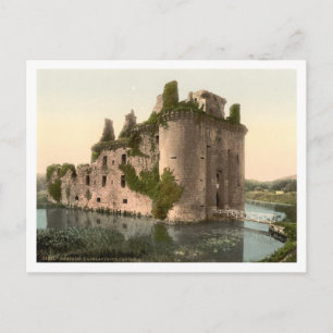 Burg Caerlaverock, Dumfries, Schottland Postkarte