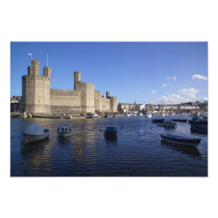 Burg Caernarfon, Gwynedd, Wales 2 Fotodruck