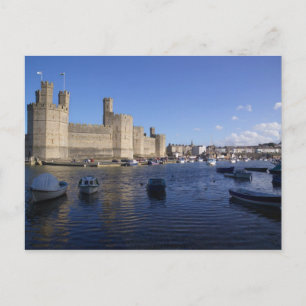 Burg Caernarfon, Gwynedd, Wales 2 Postkarte