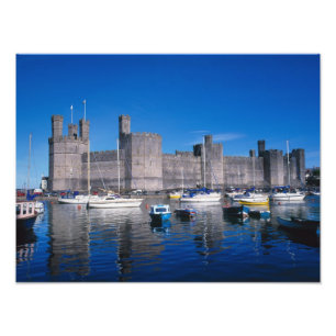 Burg Caernarfon, Gwynedd, Wales Fotodruck