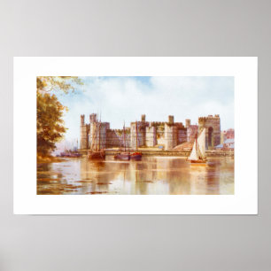 Burg Caernarfon, Wales Poster