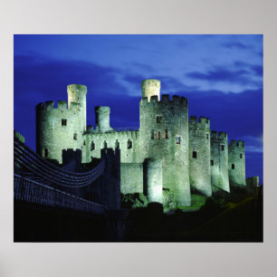 Burg Conwy, Gwynedd, Wales Poster