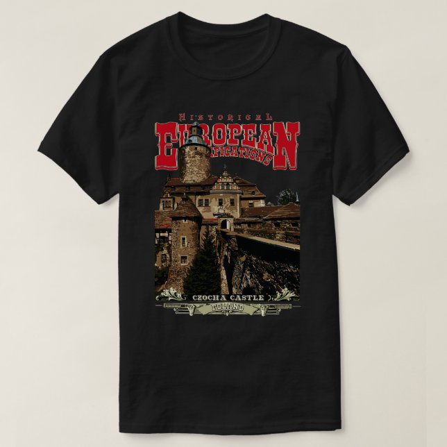 Burg Czocha Polen T-Shirt (Design vorne)