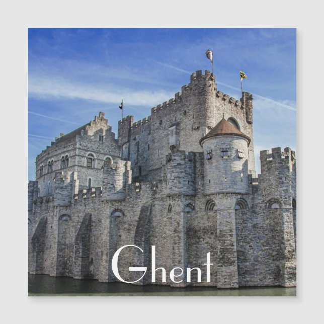 Burg der Grafen in Gent Magnet (Vorderseite)