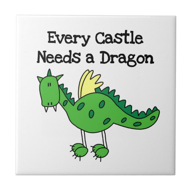 Burg Drache Fliese (Vorderseite)