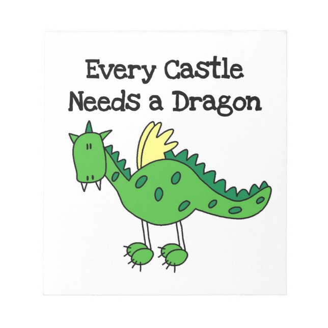 Burg Drache Notizblock (Vorderseite)