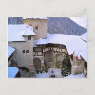 Burg Dracula, Bran, Siebenbürgen, Winter Postkarte