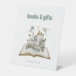 Burg Dragon Bücher & Geschenke Kinderdusche Zeiche Sockelschild