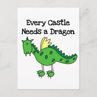 Burg Dragon Tshirts und Geschenke Postkarte