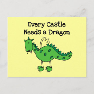 Burg Dragon Tshirts und Geschenke Postkarte