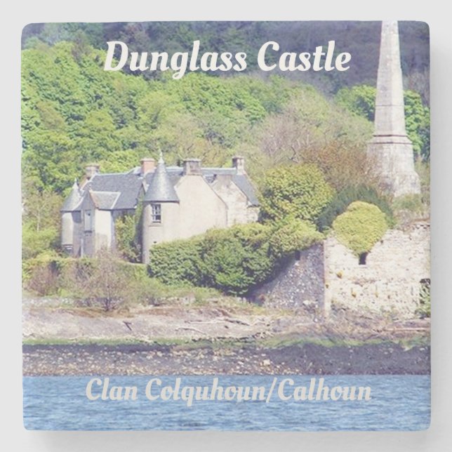 Burg Dunglass - Clan Colquhoun/Calhoun Steinuntersetzer (Vorderseite)