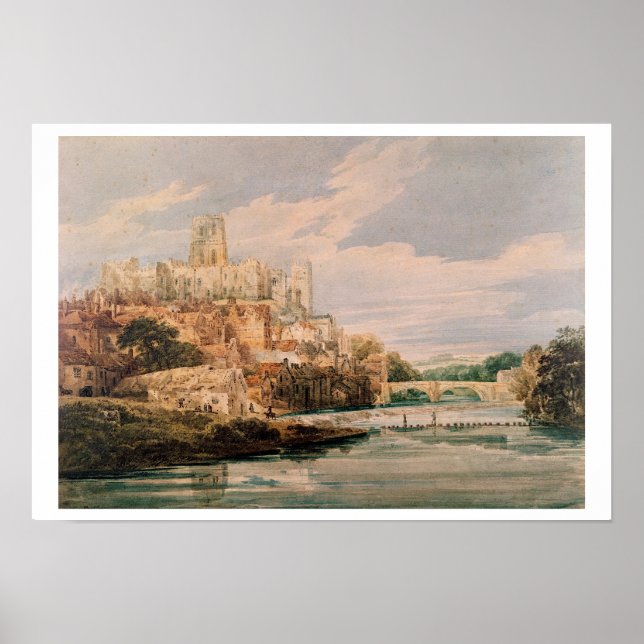 Burg Durham und Kathedrale (w/c) Poster (Vorne)