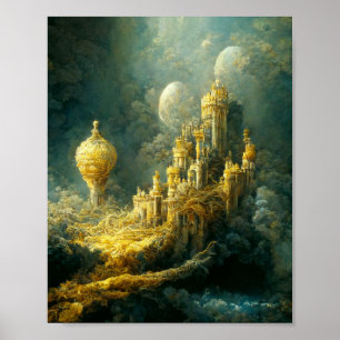 Burg Ethereal 5 Fantasy Art Poster