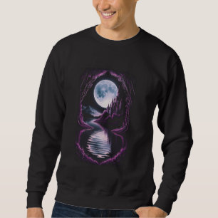 Burg Fantasy Ästhetische Mondreflektion Sterne Gal Sweatshirt