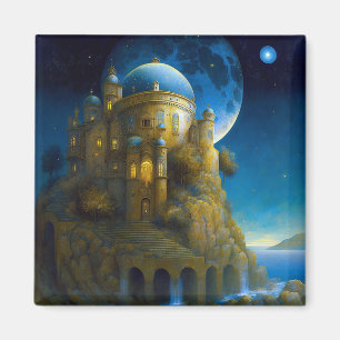 Burg Fantasy Moon Landschaft Magnet