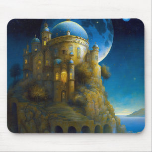 Burg Fantasy Moon Landschaft Mousepad