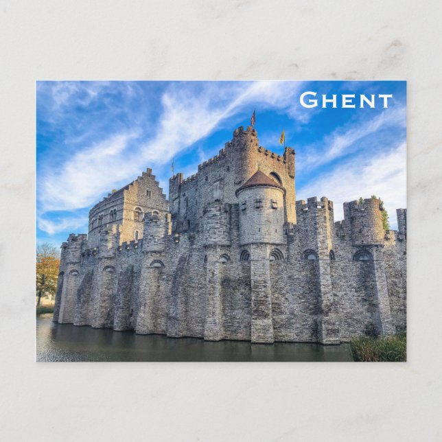 Burg Gent Belgium Flanders Foto Postkarte (Vorderseite)