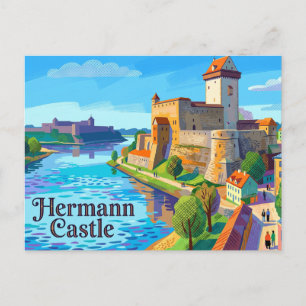 Burg Hermann Estland Postkarte