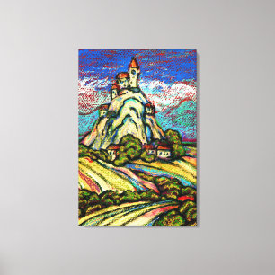 Burg Hill Fantasy Lavas Print Leinwanddruck