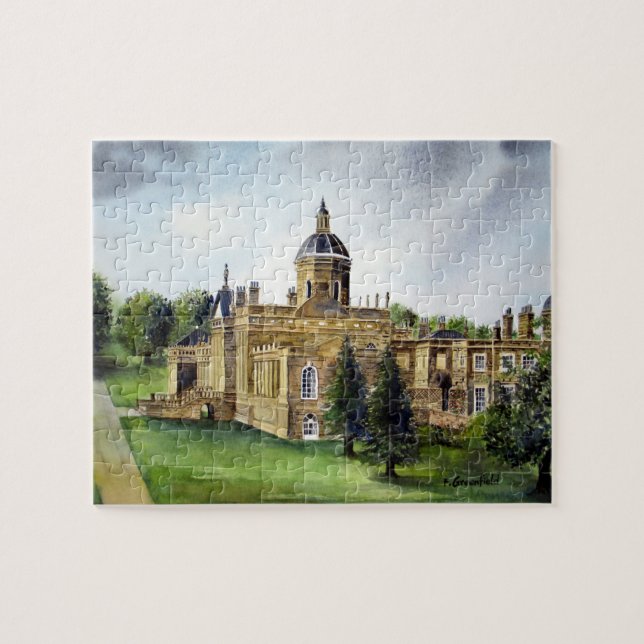 Burg Howard North Yorkshire Aquarellmalerei Puzzle (Horizontal)
