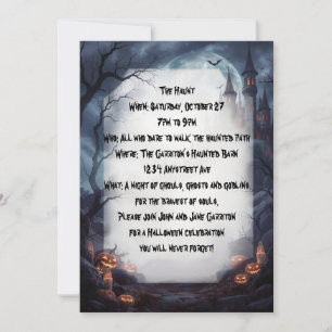 Burg im Halloween-Party Mist Einladung