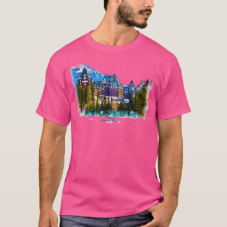 Burg in den Bergen - Banff Alberta Kanada Bas T-Shirt