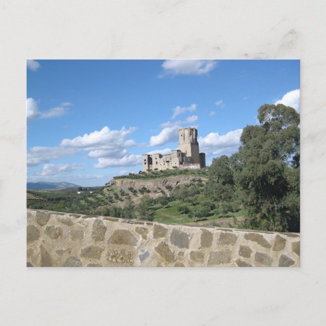 Burg in Spanien Postkarte (Vorderseite)