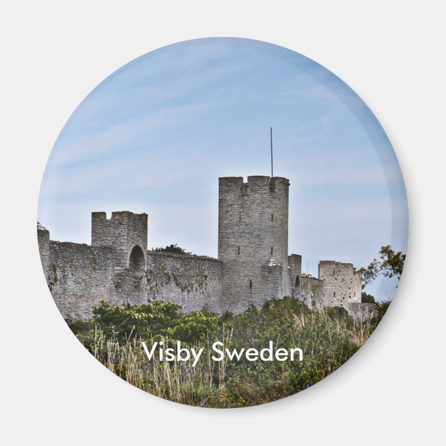 Burg in Visby, Visby Schweden Magnet (Vorne)