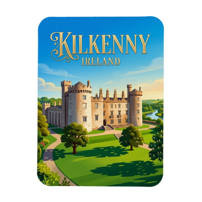 Burg Kilkenny Irland Magnet (Vertikal)