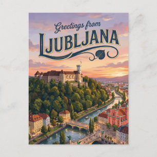 Burg Ljubljana Slowenien Postkarte