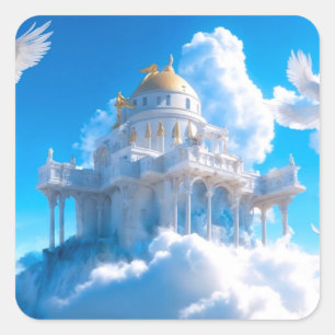 Burg Lofty Aspirations Quadratischer Aufkleber