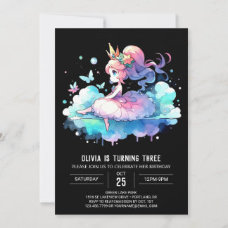 Burg Magische Prinzessin Geburtstag Einladung