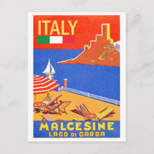 Burg Malcesine, Gardasee, Italien Postkarte