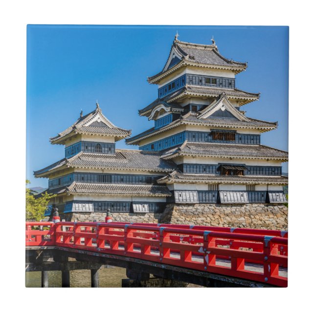 Burg Matsumoto und Brücke Fliese (Vorderseite)