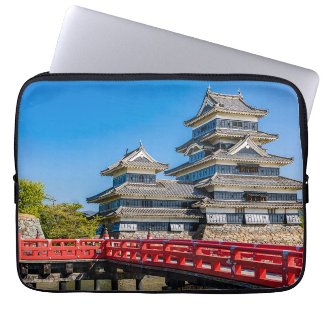 Burg Matsumoto und Brücke Laptopschutzhülle (Vorderseite)