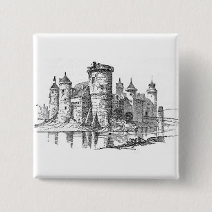 Burg Mittelalter Button