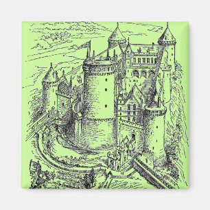 Burg Mittelalter Magnet
