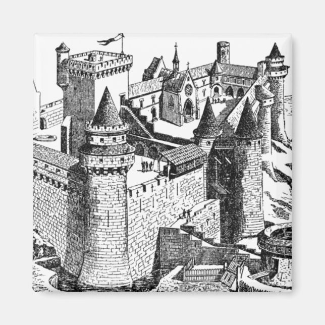 Burg Mittelalter Magnet (Vorne)