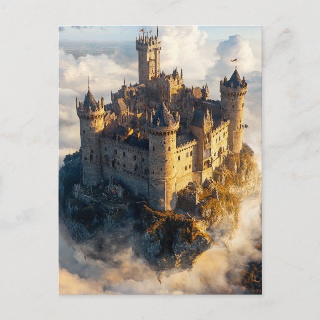 Burg Mittelalter Postkarte (Vorderseite)