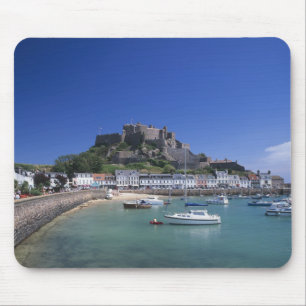 Burg Mount Orgueil und Hafen, Gorey, Jersey Mousepad