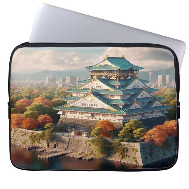 Burg Osaka Burg Japan Landschaft Laptopschutzhülle (Vorderseite)