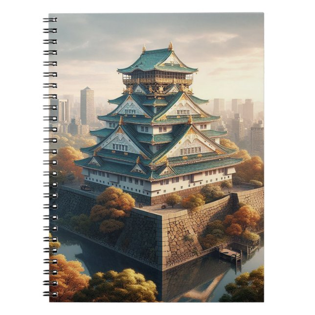 Burg Osaka Burg Japan Landschaft Notizblock (Vorderseite)