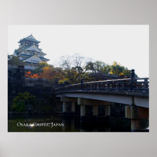 Burg Osaka von Bridge Japan Reiseziel Poster