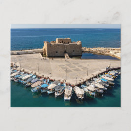 Burg Paphos und Blick auf den Hafen Postkarte