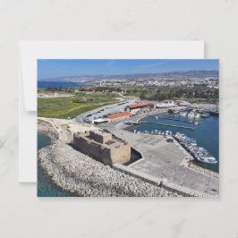 Burg Paphos und Hafen mit Leuchtturm Postkarte