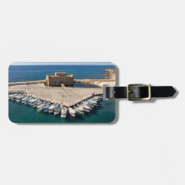 Burg Paphos und Hafen - originelles Foto Gepäckanhänger